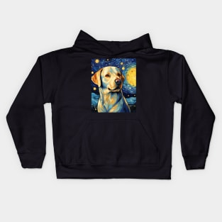 Golden Labrador Retriever Night Kids Hoodie